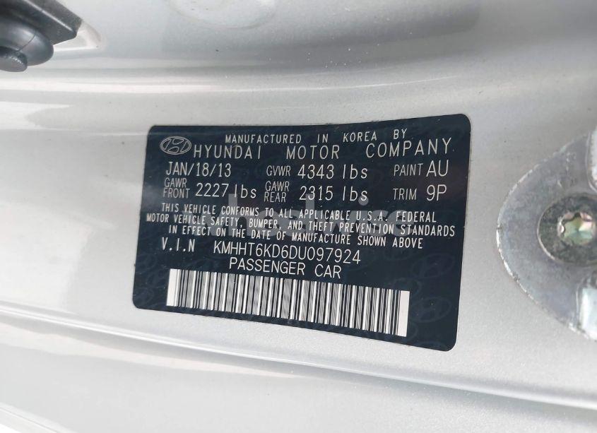 Photo 9 of 2013 Hyundai Genesis 2.0T PREMIUM (VIN KMHHT6KD6DU097924)