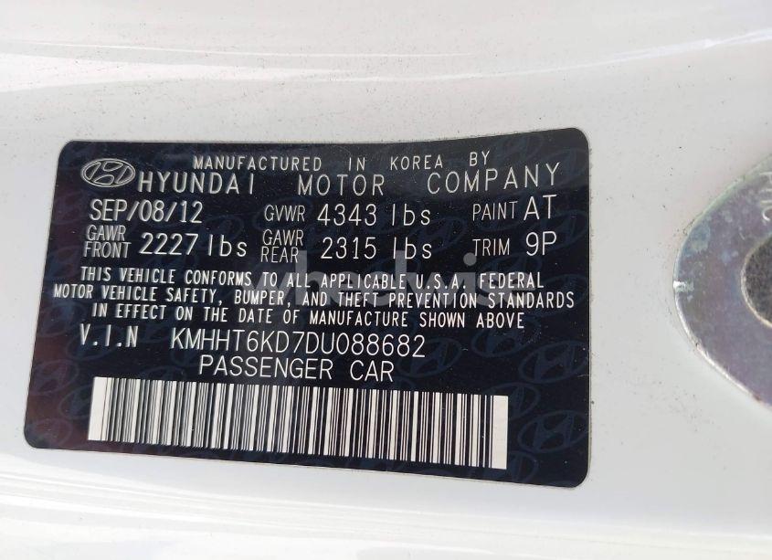 Photo 9 of 2013 Hyundai Genesis 2.0T (VIN KMHHT6KD7DU088682)