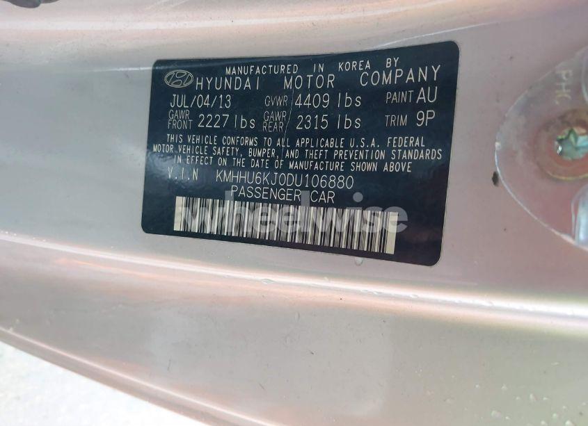 Photo 9 of 2013 Hyundai Genesis 3.8 TRACK (VIN KMHHU6KJ0DU106880)