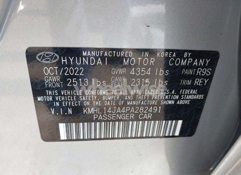 Photo 9 of 2023 Hyundai Sonata SEL (VIN KMHL14JA4PA282491)