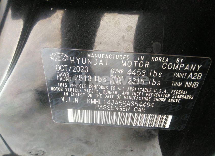 Photo 9 of 2024 Hyundai Sonata SEL (VIN KMHL14JA5RA354494)