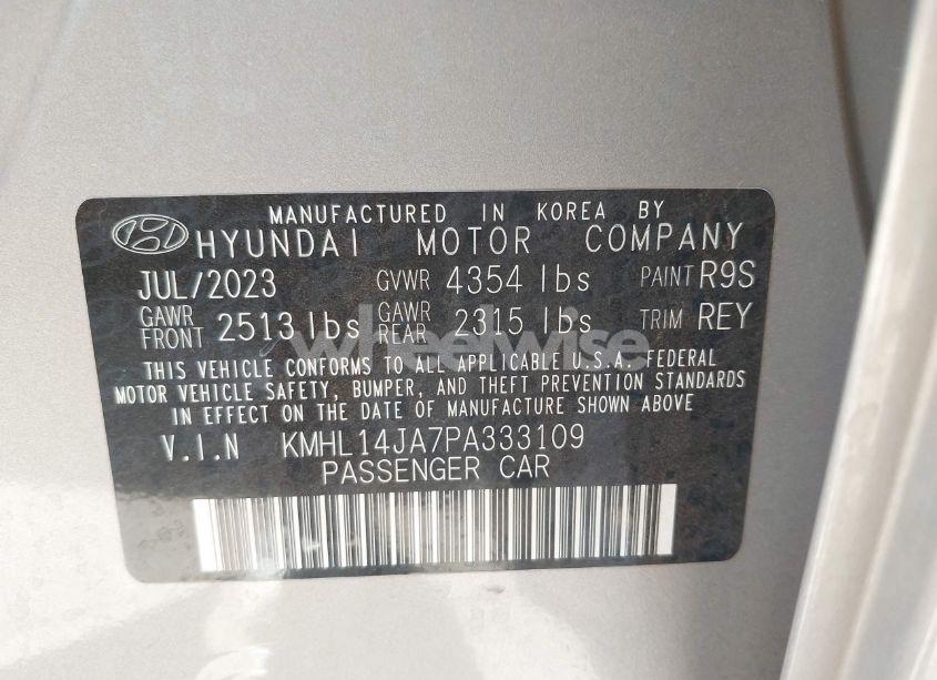 Photo 9 of 2023 Hyundai Sonata SEL (VIN KMHL14JA7PA333109)