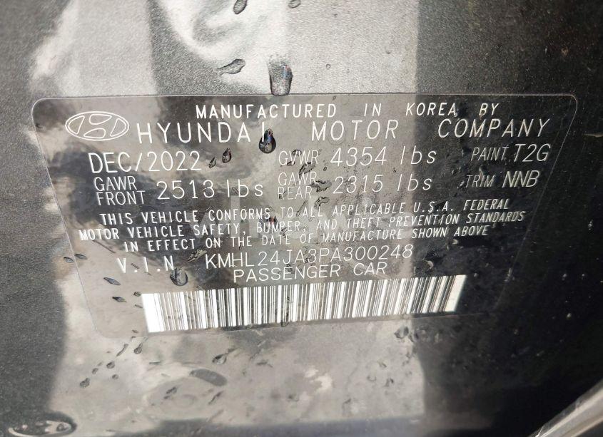 Photo 9 of 2023 Hyundai Sonata SE (VIN KMHL24JA3PA300248)