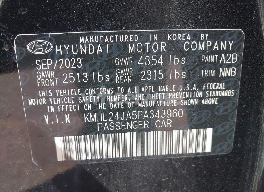 Photo 9 of 2023 Hyundai Sonata SE (VIN KMHL24JA5PA343960)