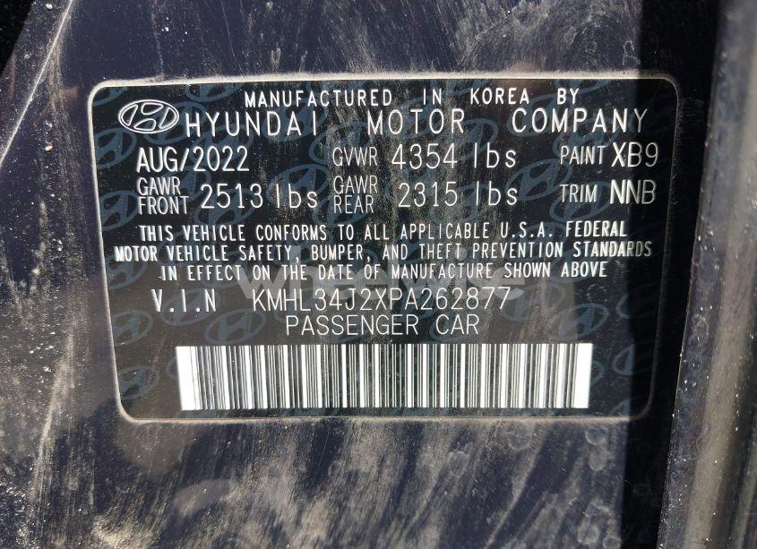 Photo 9 of 2023 Hyundai Sonata LIMITED (VIN KMHL34J2XPA262877)