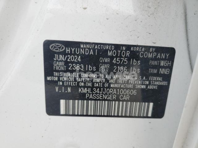 Photo 13 of 2024 HYUNDAI SONATA HYBRID (VIN KMHL34JJ0RA100606)