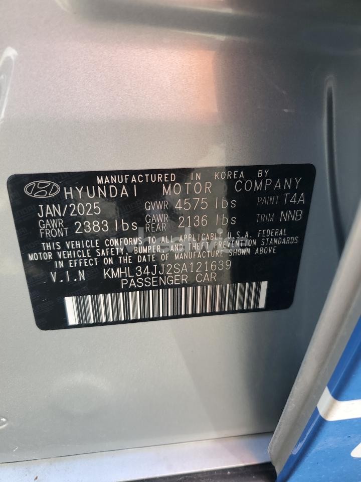 Photo 12 of 2025 HYUNDAI SONATA HYBRID (VIN KMHL34JJ2SA121639)