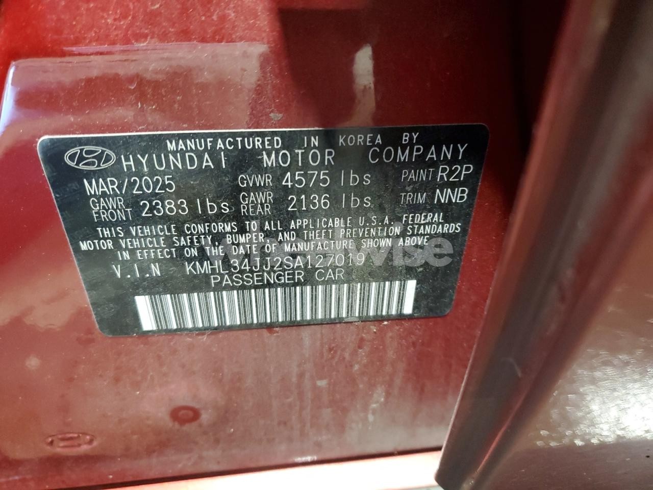 Photo 12 of 2025 HYUNDAI SONATA HYBRID (VIN KMHL34JJ2SA127019)