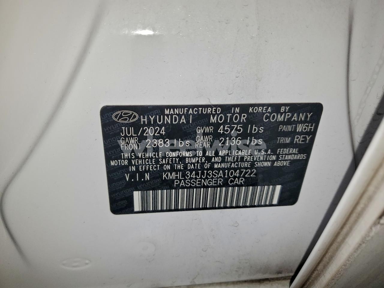 Photo 12 of 2025 HYUNDAI SONATA HYBRID (VIN KMHL34JJ3SA104722)