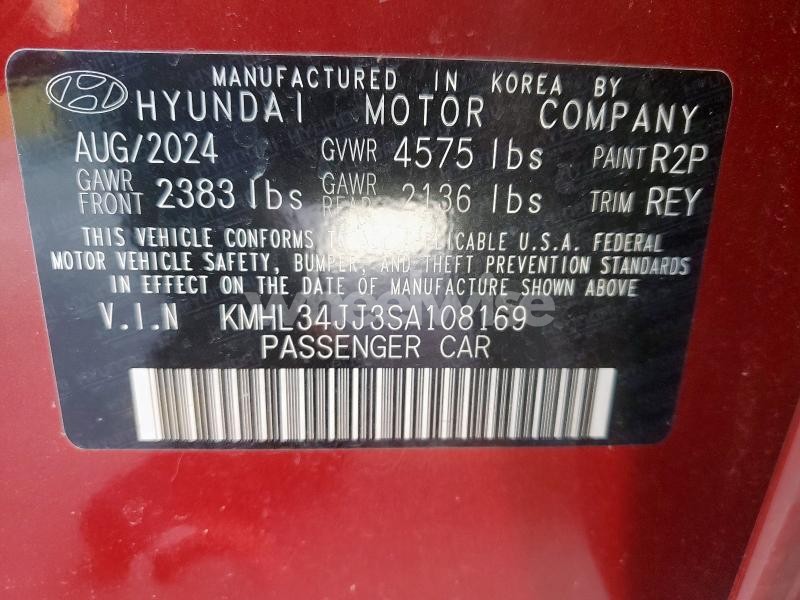 Photo 6 of 2025 HYUNDAI SONATA HYBRID (VIN KMHL34JJ3SA108169)