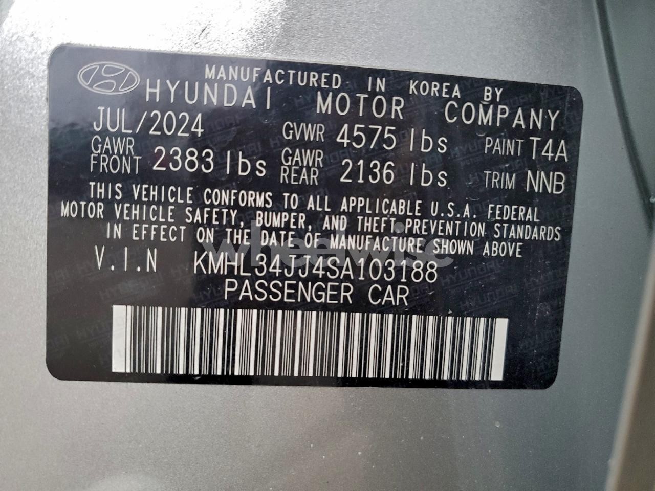 Photo 13 of 2025 HYUNDAI SONATA HYBRID (VIN KMHL34JJ4SA103188)