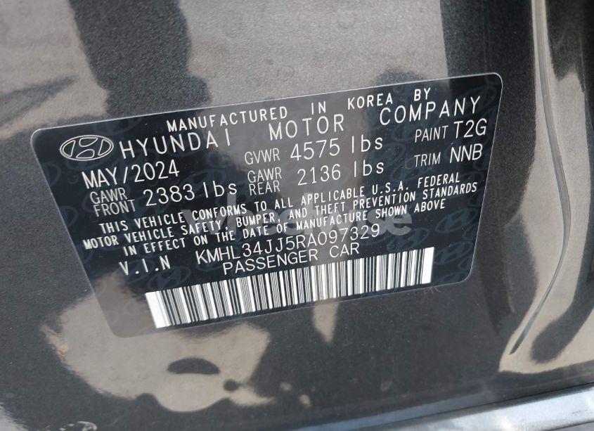 Photo 9 of 2024 Hyundai Sonata HYBRID SEL (VIN KMHL34JJ5RA097329)