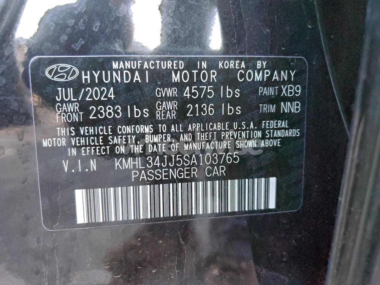 Photo 12 of 2025 HYUNDAI SONATA HYBRID (VIN KMHL34JJ5SA103765)