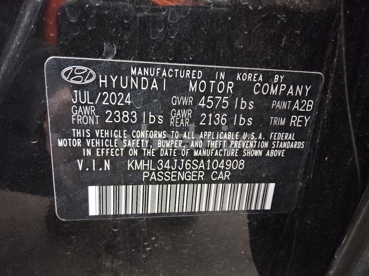 Photo 12 of 2025 HYUNDAI SONATA HYBRID (VIN KMHL34JJ6SA104908)