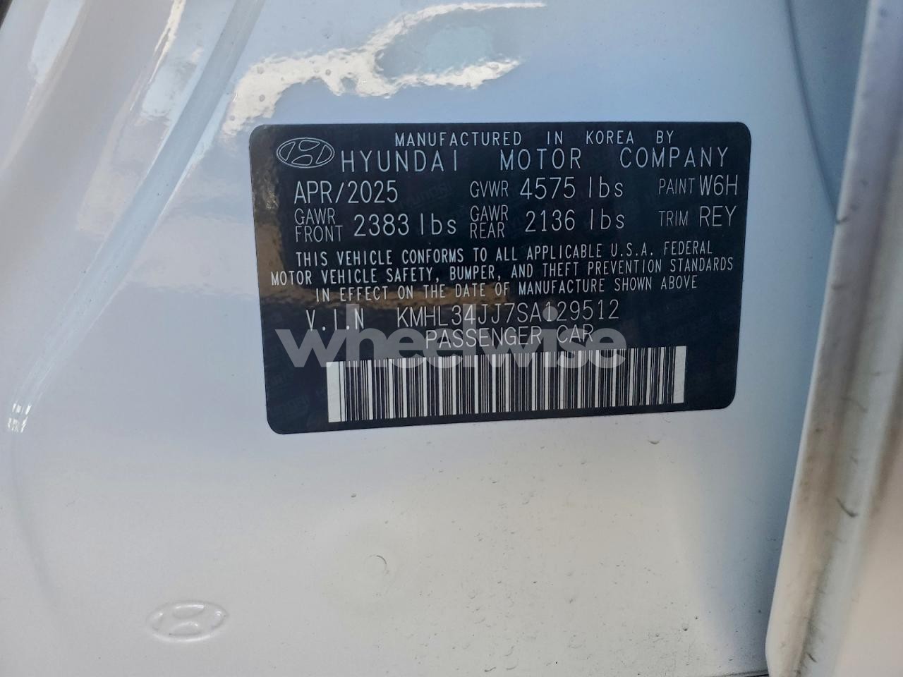 Photo 12 of 2025 HYUNDAI SONATA HYBRID (VIN KMHL34JJ7SA129512)