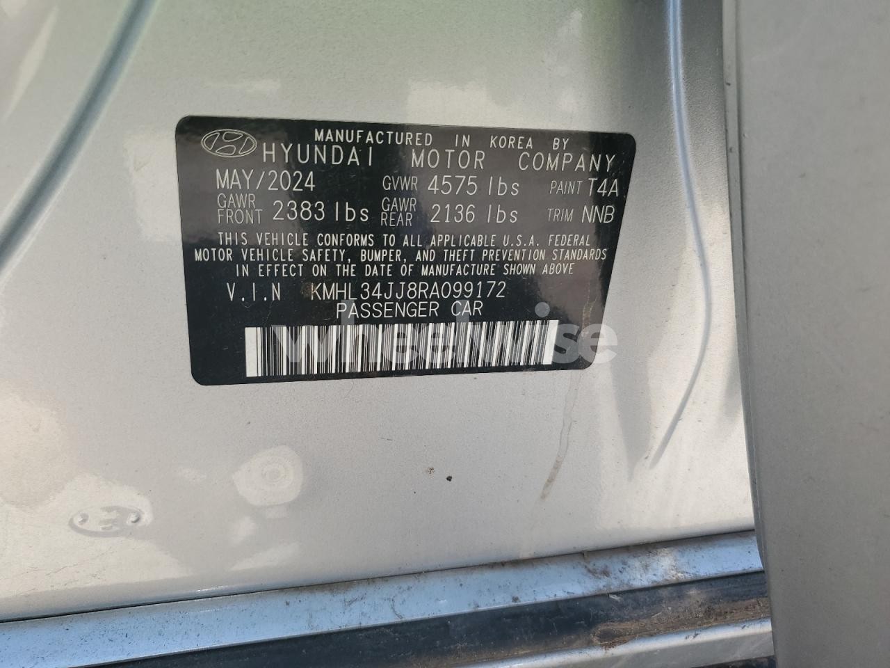 Photo 12 of 2024 HYUNDAI SONATA HYBRID (VIN KMHL34JJ8RA099172)