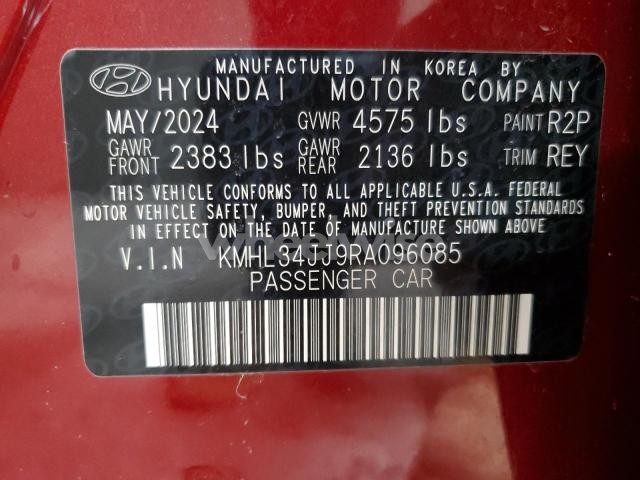Photo 12 of 2024 HYUNDAI SONATA HYBRID (VIN KMHL34JJ9RA096085)