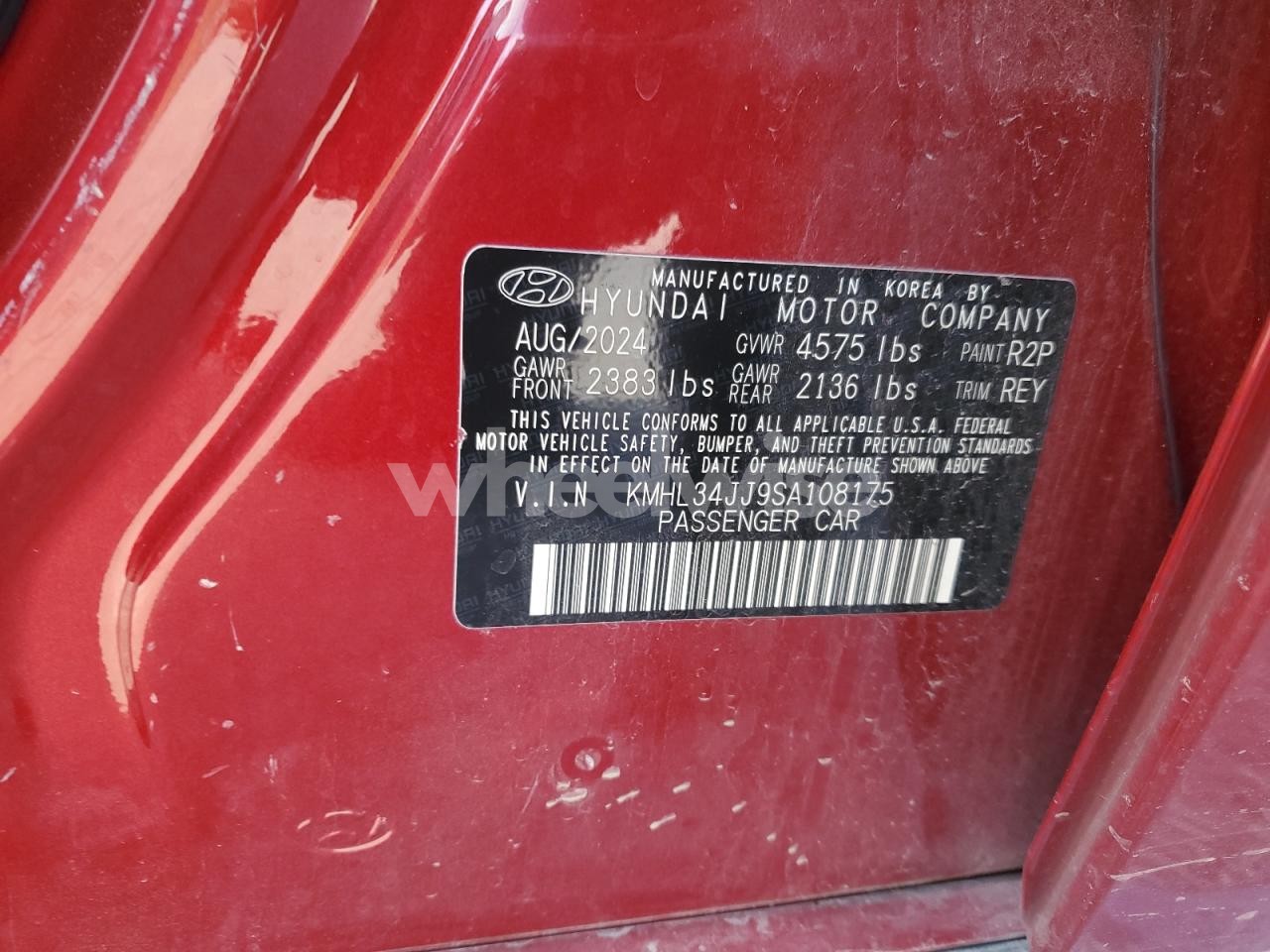 Photo 12 of 2025 HYUNDAI SONATA HYBRID (VIN KMHL34JJ9SA108175)