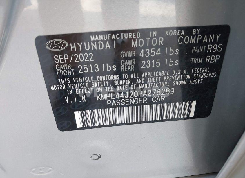Photo 9 of 2023 Hyundai Sonata SEL PLUS (VIN KMHL44J20PA278289)