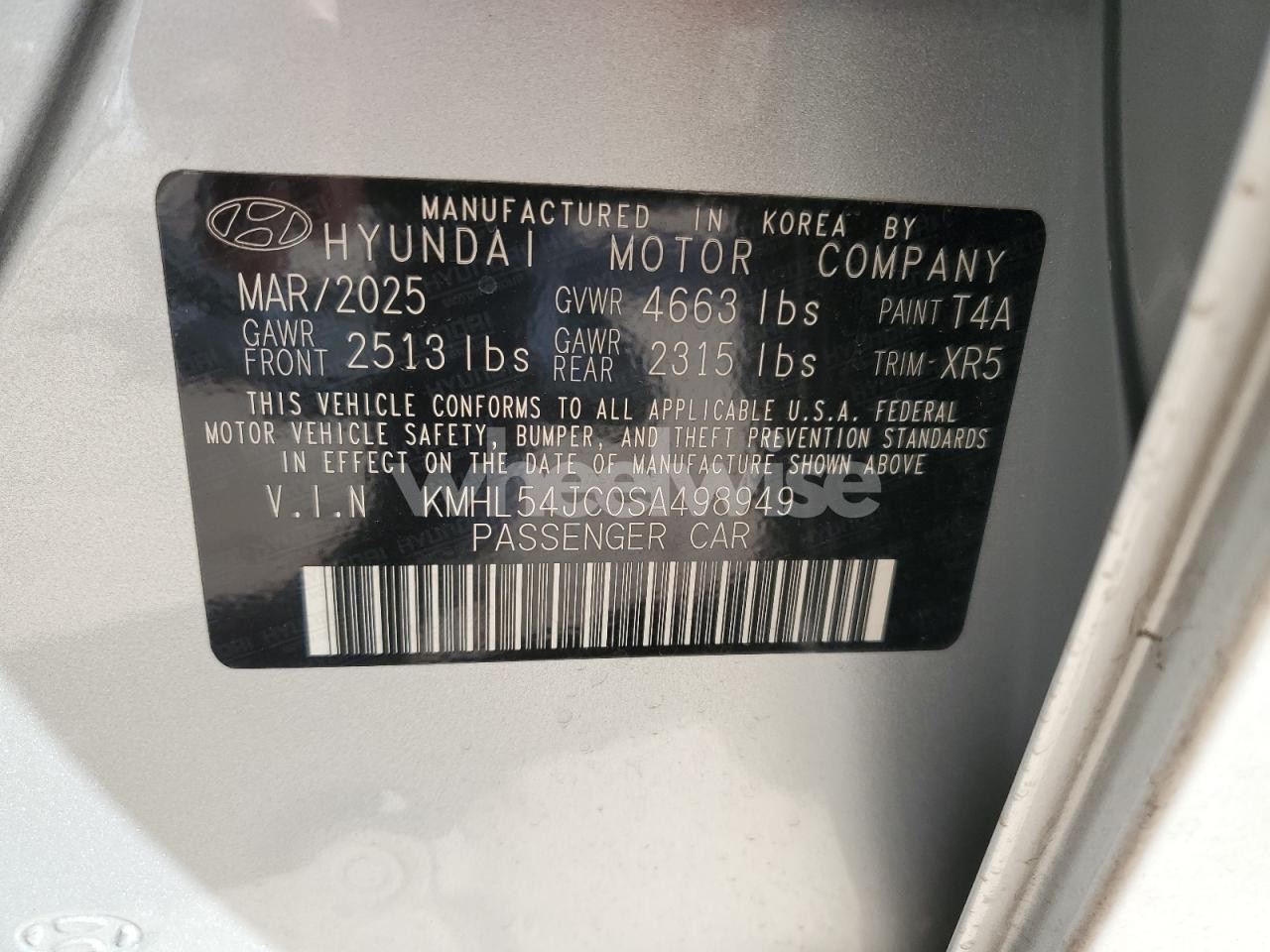 Photo 12 of 2025 HYUNDAI SONATA N LINE (VIN KMHL54JC0SA498949)