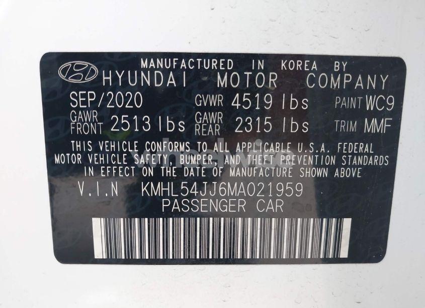 Photo 9 of 2021 Hyundai Sonata LIMITED (VIN KMHL54JJ6MA021959)