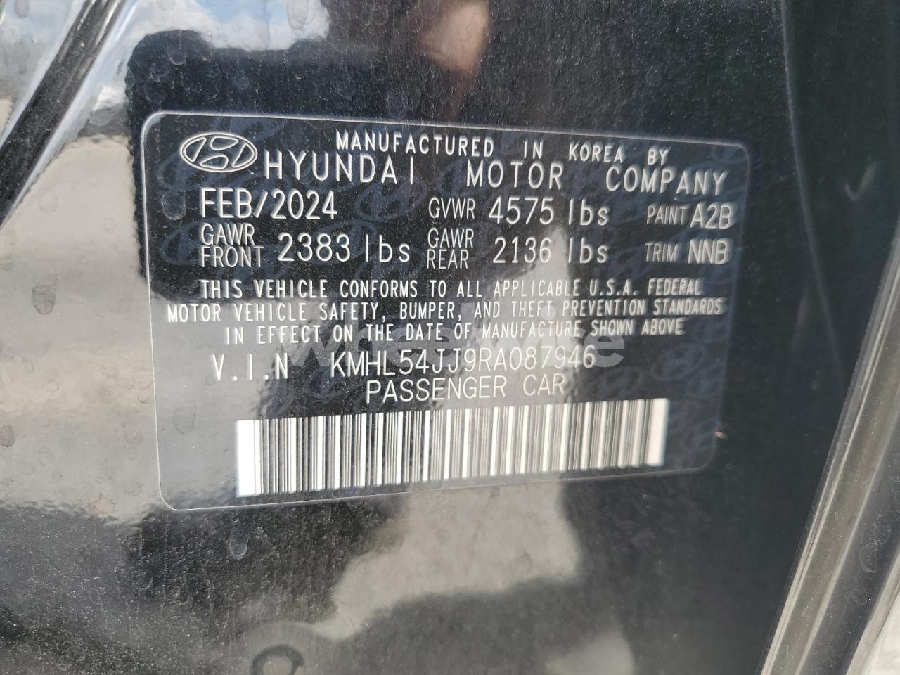 Photo 12 of 2024 HYUNDAI SONATA HYBRID (VIN KMHL54JJ9RA087946)