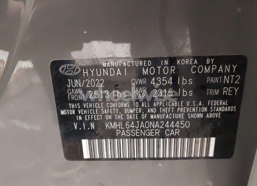 Photo 9 of 2022 Hyundai Sonata SEL (VIN KMHL64JA0NA244450)