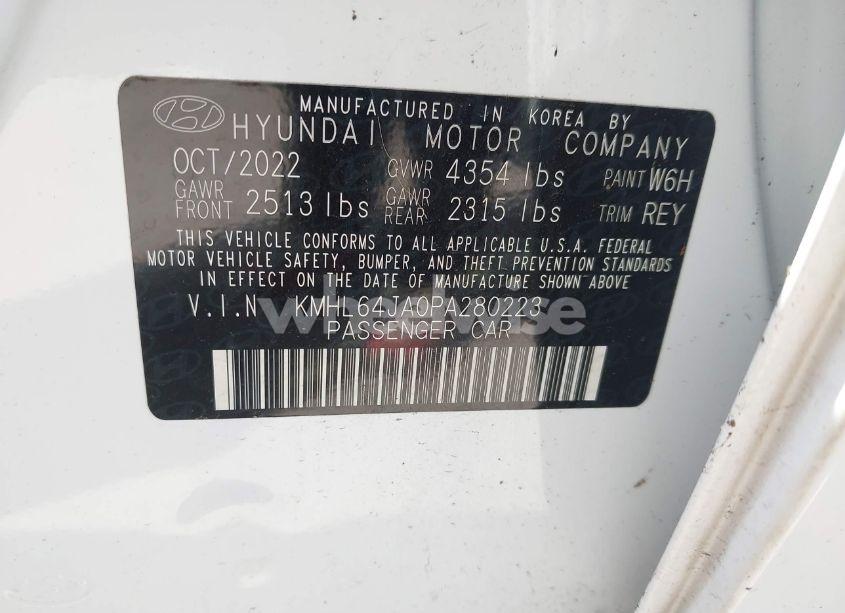 Photo 9 of 2023 Hyundai Sonata SEL (VIN KMHL64JA0PA280223)