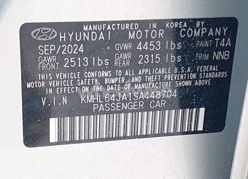 Photo 9 of 2025 Hyundai Sonata SEL (VIN KMHL64JA1SA448704)