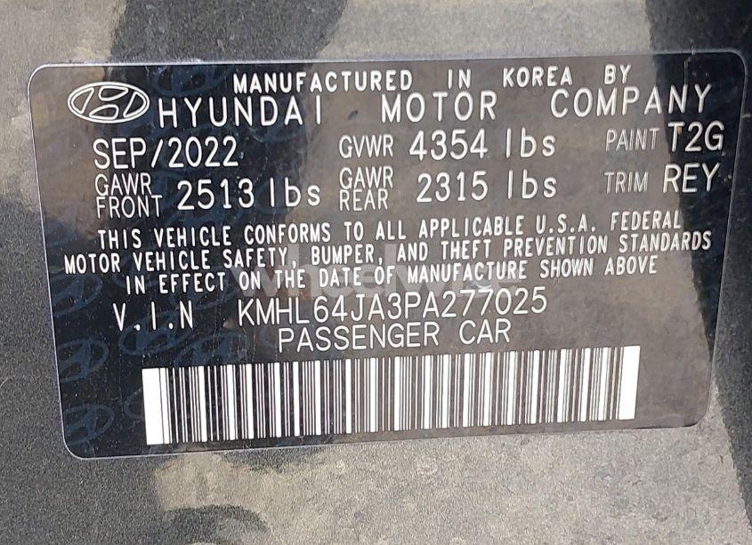 Photo 9 of 2023 Hyundai Sonata SEL (VIN KMHL64JA3PA277025)