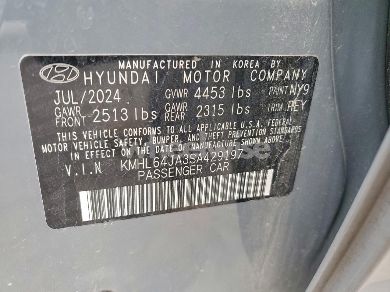 Photo 12 of 2025 HYUNDAI SONATA SEL (VIN KMHL64JA3SA429197)