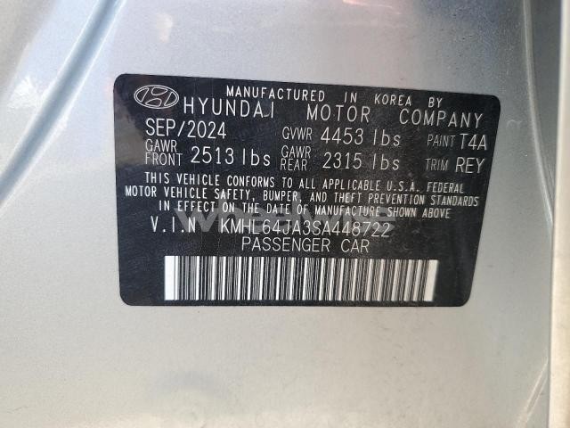 Photo 12 of 2025 HYUNDAI SONATA SEL (VIN KMHL64JA3SA448722)