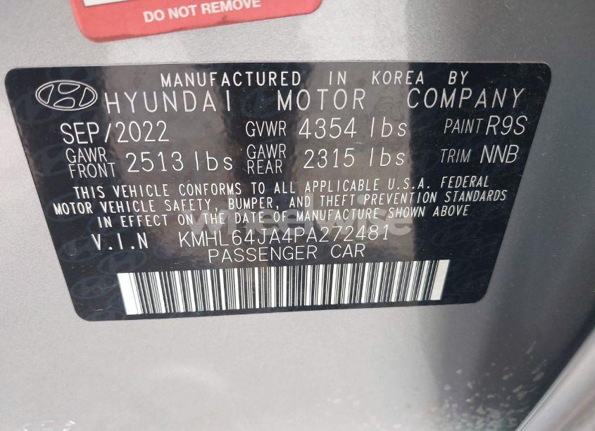 Photo 9 of 2023 Hyundai Sonata SEL (VIN KMHL64JA4PA272481)