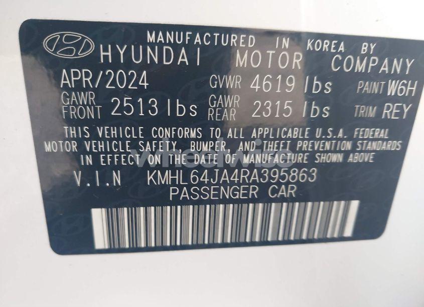 Photo 9 of 2024 Hyundai Sonata SEL (VIN KMHL64JA4RA395863)