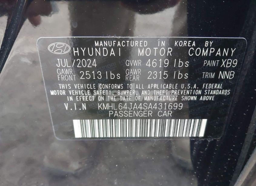 Photo 9 of 2025 Hyundai Sonata SEL (VIN KMHL64JA4SA431699)
