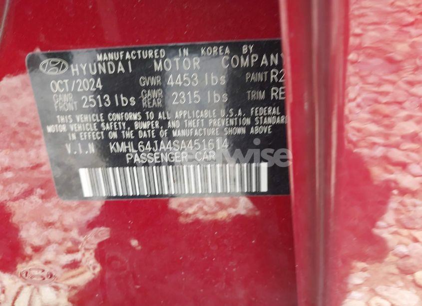 Photo 9 of 2025 Hyundai Sonata SEL (VIN KMHL64JA4SA451614)