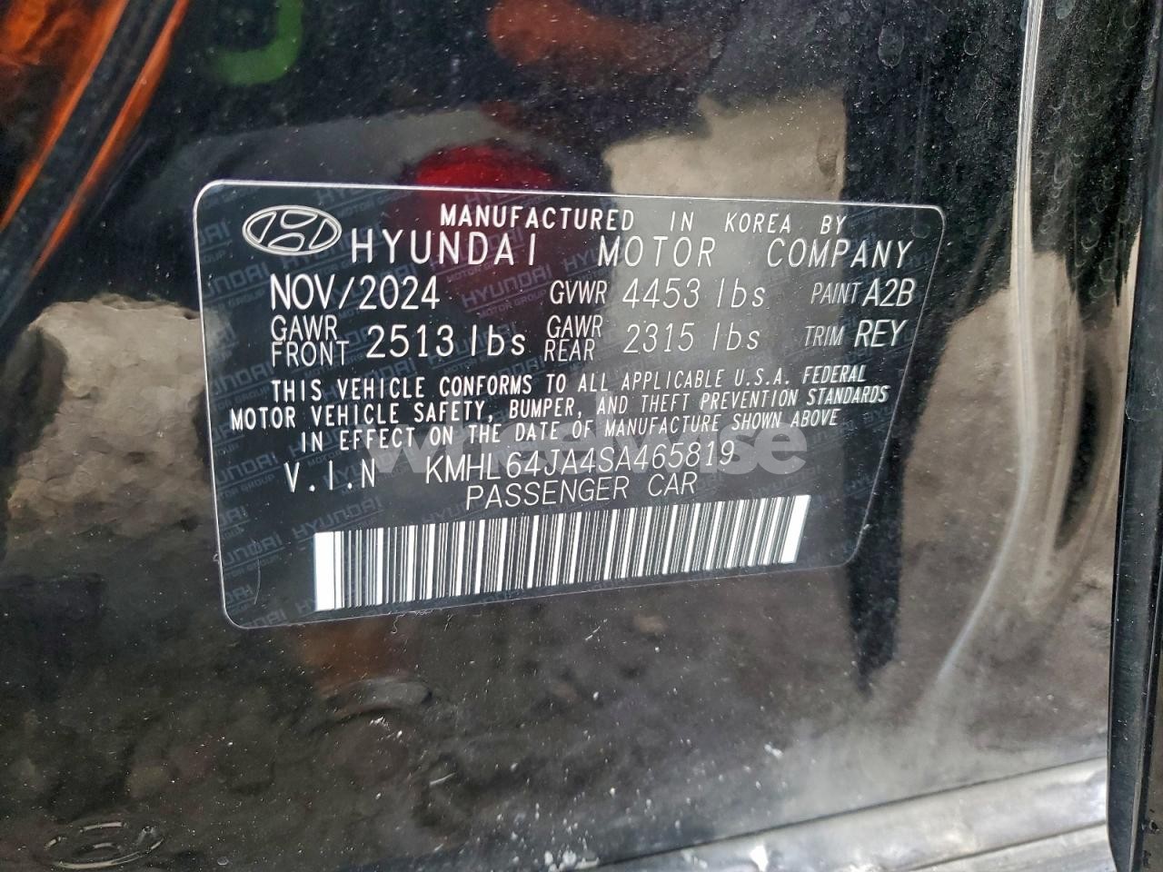 Photo 12 of 2025 HYUNDAI SONATA SEL (VIN KMHL64JA4SA465819)