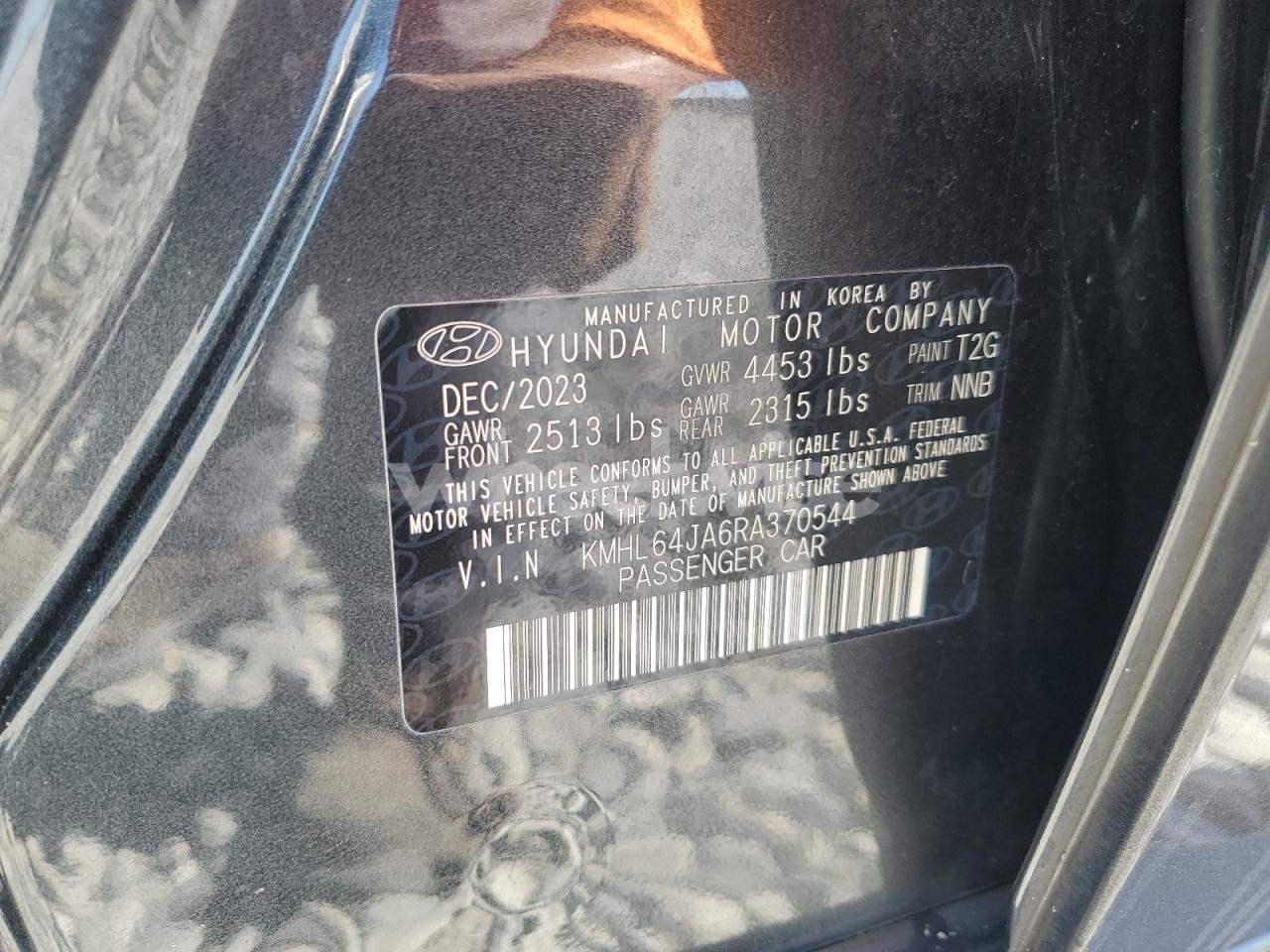 Photo 13 of 2024 HYUNDAI SONATA SEL (VIN KMHL64JA6RA370544)