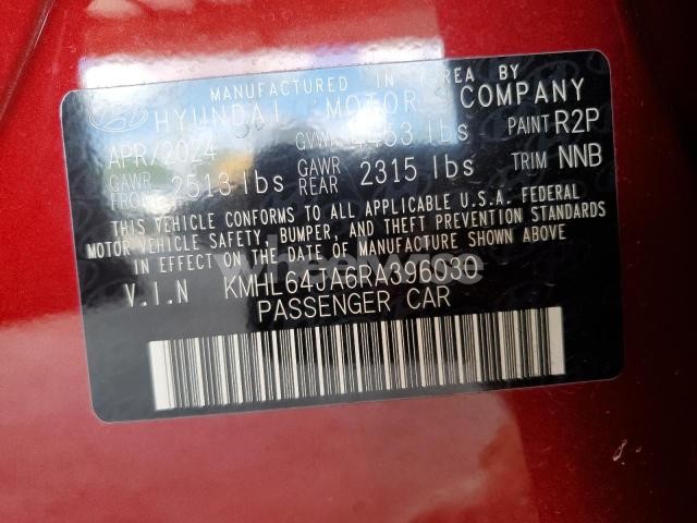 Photo 8 of 2024 HYUNDAI SONATA SEL (VIN KMHL64JA6RA396030)
