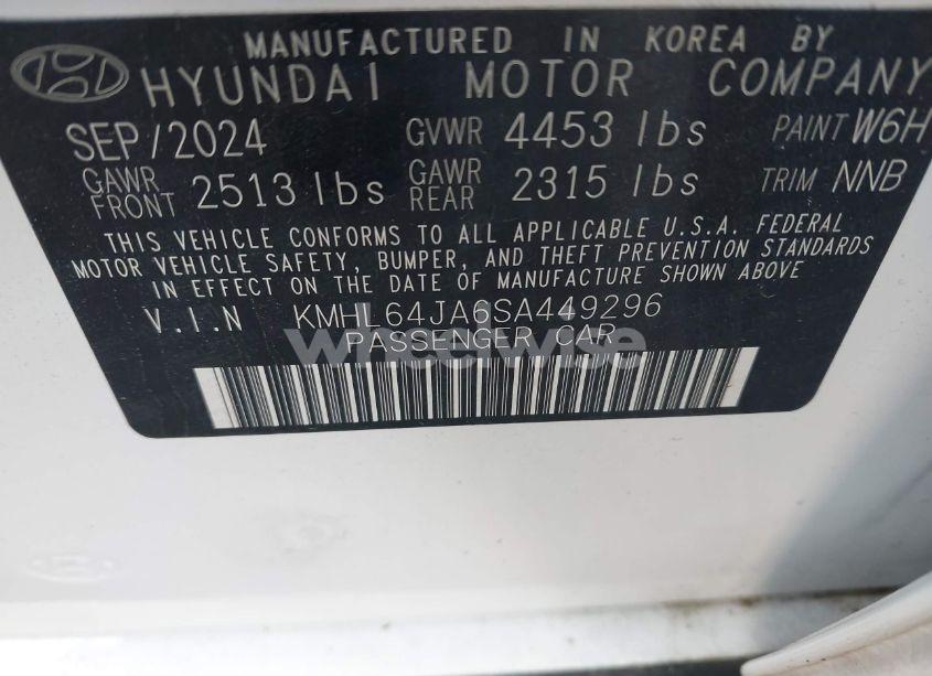 Photo 9 of 2025 Hyundai Sonata SEL (VIN KMHL64JA6SA449296)