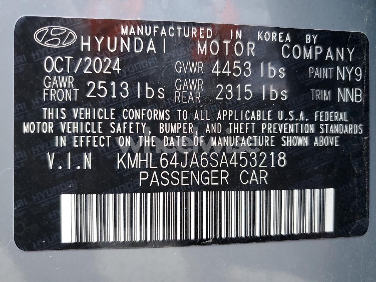Photo 13 of 2025 HYUNDAI SONATA SEL (VIN KMHL64JA6SA453218)