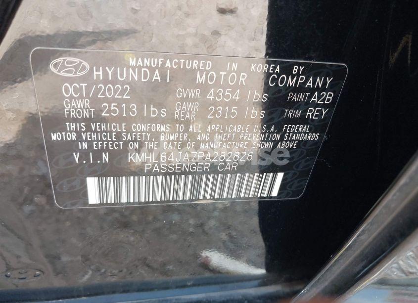 Photo 9 of 2023 Hyundai Sonata SEL (VIN KMHL64JA7PA282826)