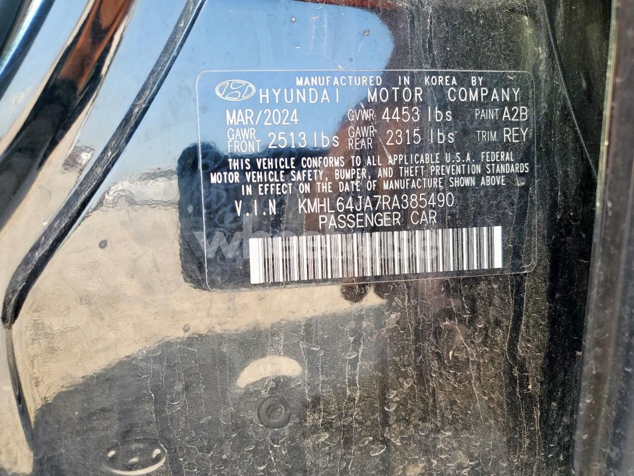 Photo 13 of 2024 HYUNDAI SONATA SEL (VIN KMHL64JA7RA385490)