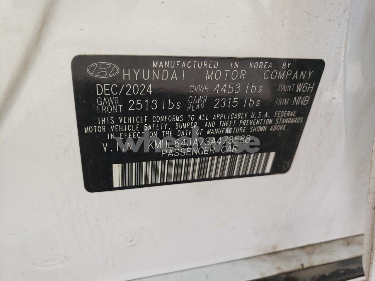 Photo 13 of 2025 HYUNDAI SONATA SEL (VIN KMHL64JA7SA473588)