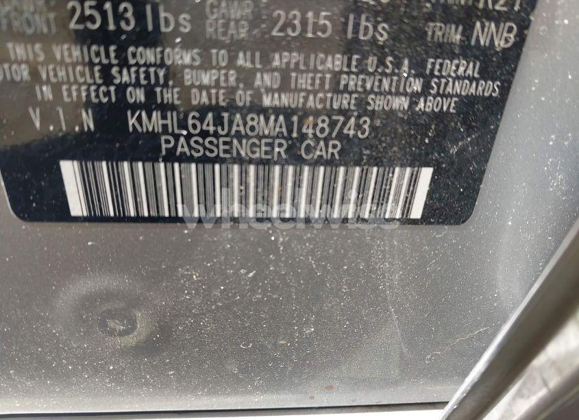 Photo 9 of 2021 Hyundai Sonata SEL (VIN KMHL64JA8MA148743)