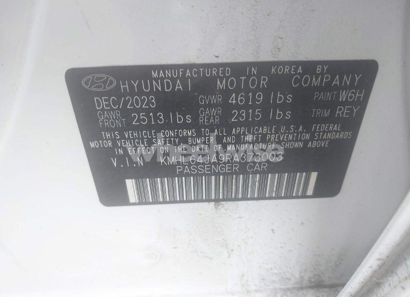 Photo 9 of 2024 Hyundai Sonata SEL (VIN KMHL64JA9RA373003)