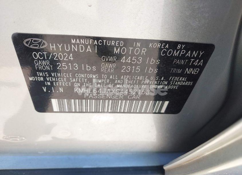 Photo 9 of 2025 Hyundai Sonata SEL (VIN KMHL64JAXSA452153)