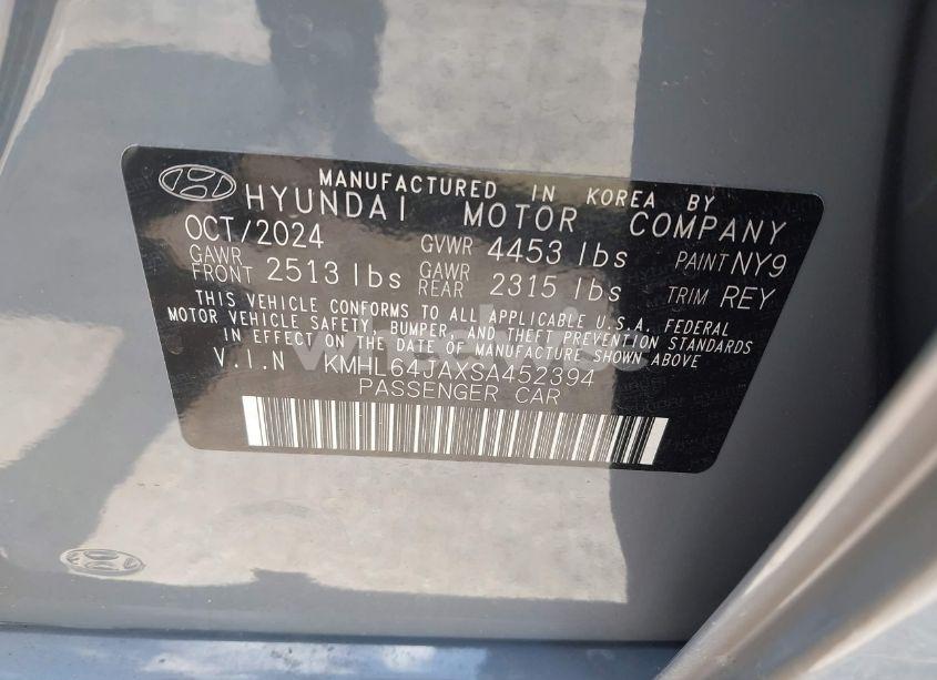 Photo 9 of 2025 Hyundai Sonata SEL (VIN KMHL64JAXSA452394)