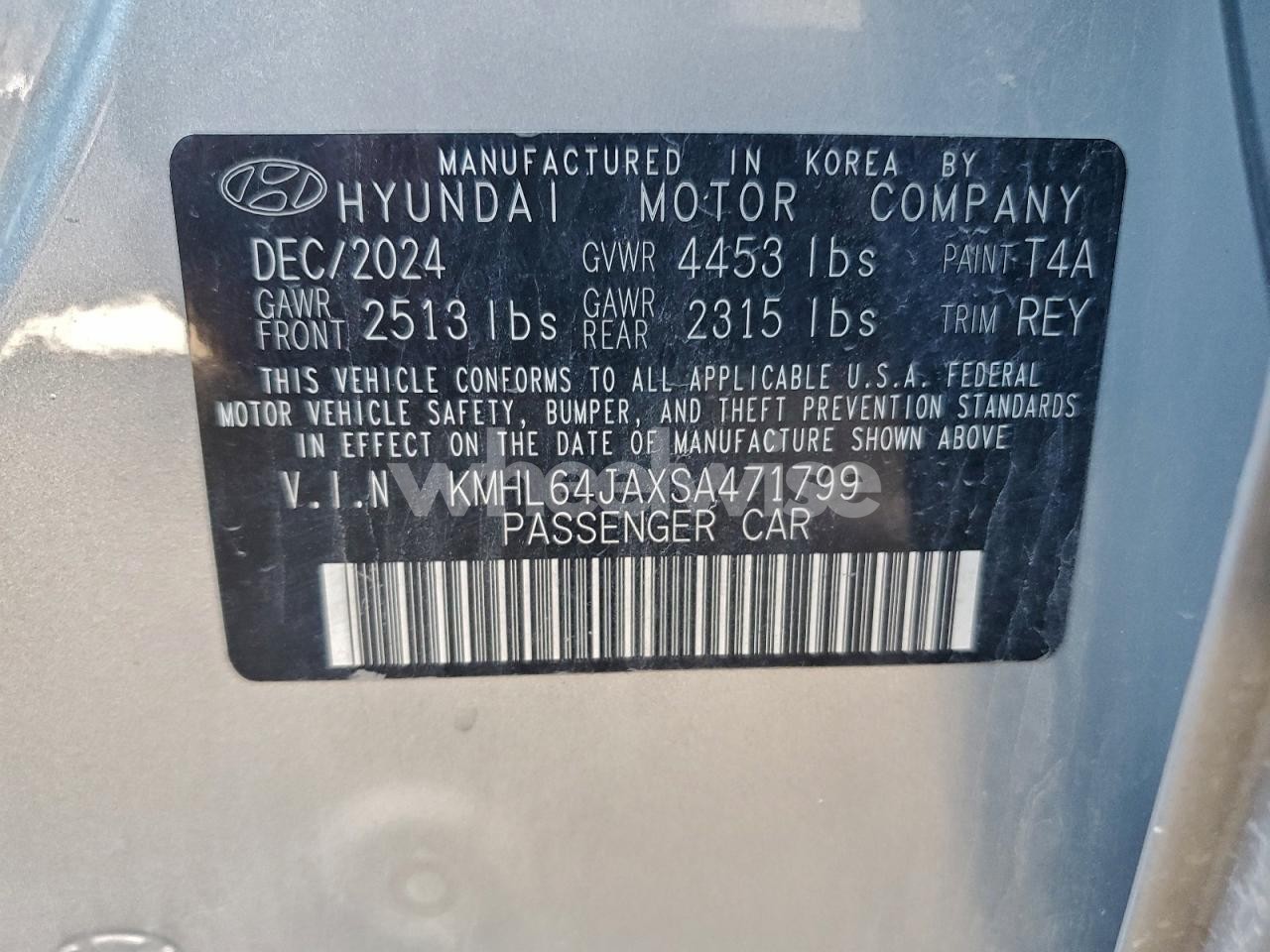 Photo 12 of 2025 HYUNDAI SONATA SEL (VIN KMHL64JAXSA471799)