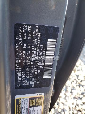 Photo 4 of 2024 HYUNDAI ELANTRA SE (VIN KMHLL4DG5RU803763)